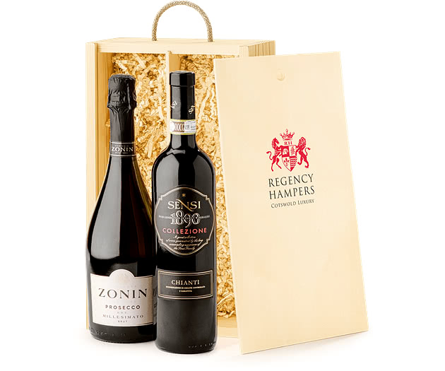 Italian Wine Duo Gift Box With Prosecco & Chianti